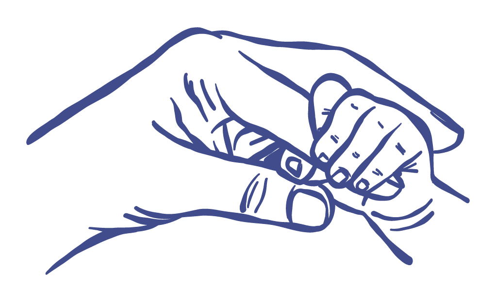 illustration parentalité en bleu