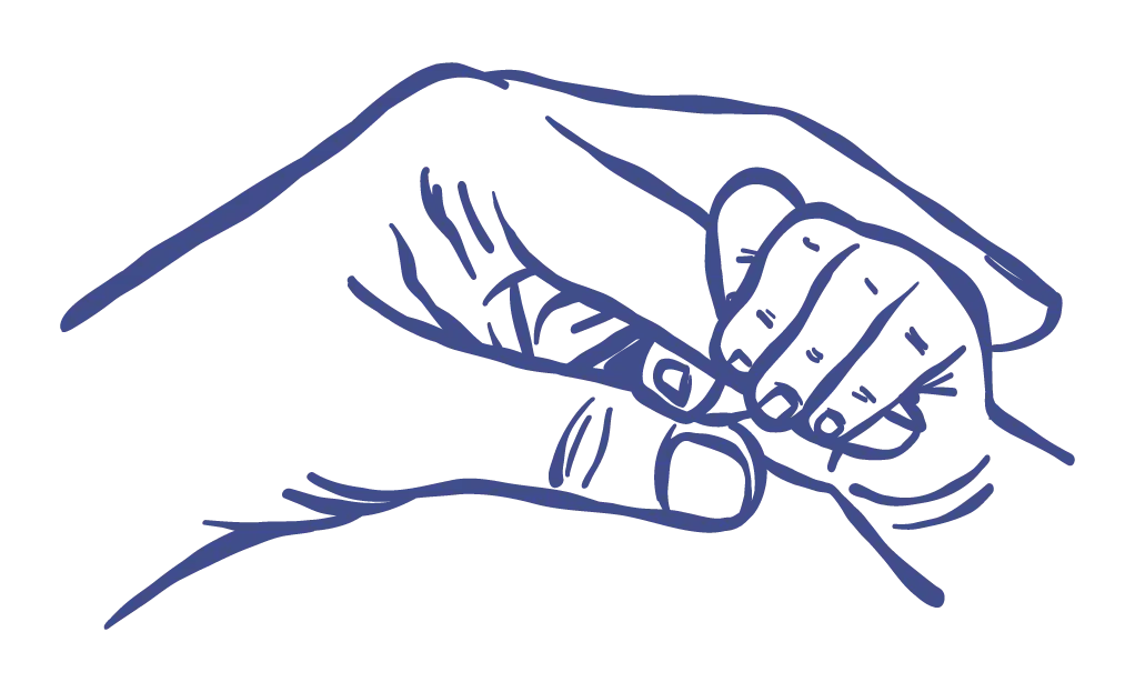 illustration parentalité en bleu